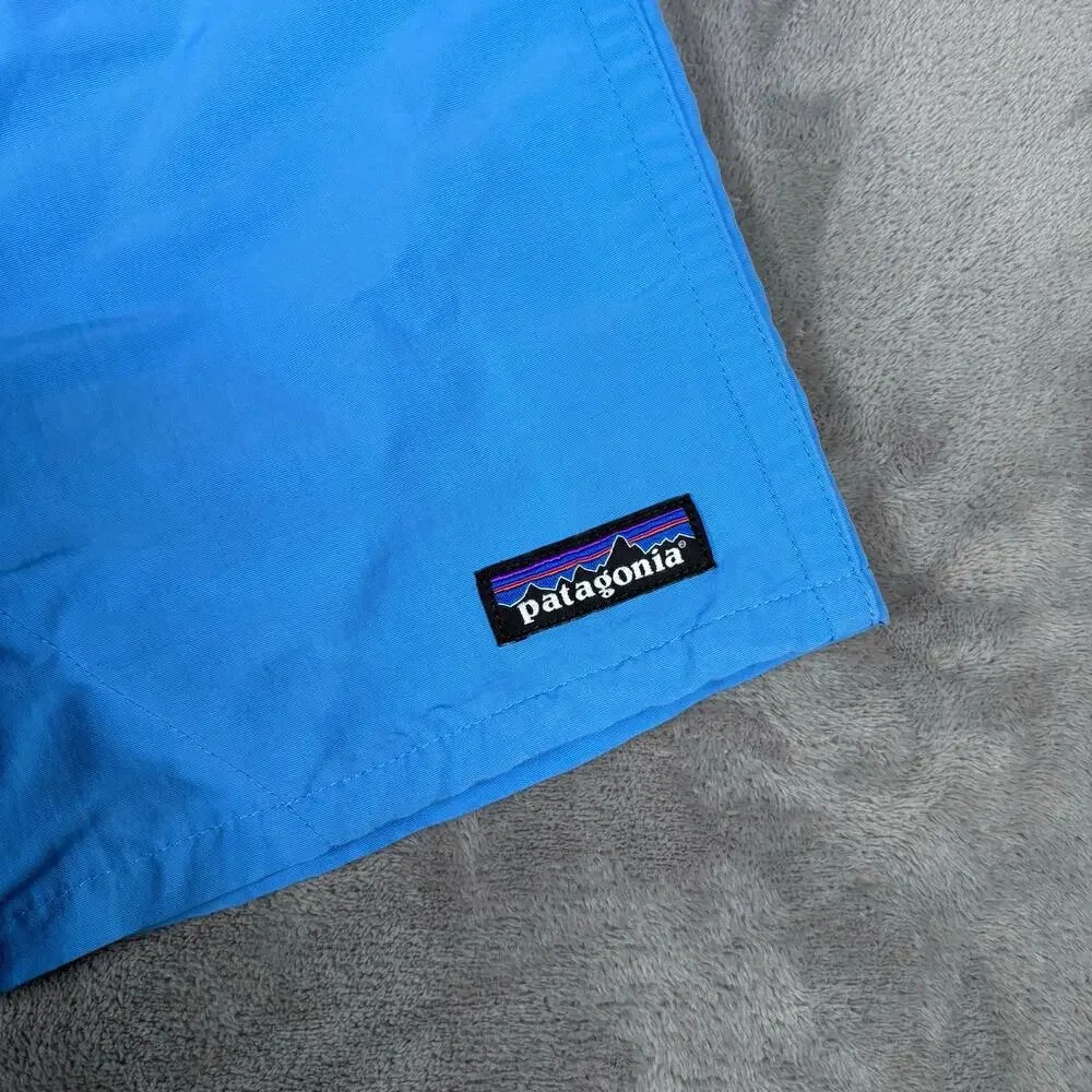 Men’s Patagonia Baggies 5” Swim Trunks Blue Mesh Lined Shorts Large